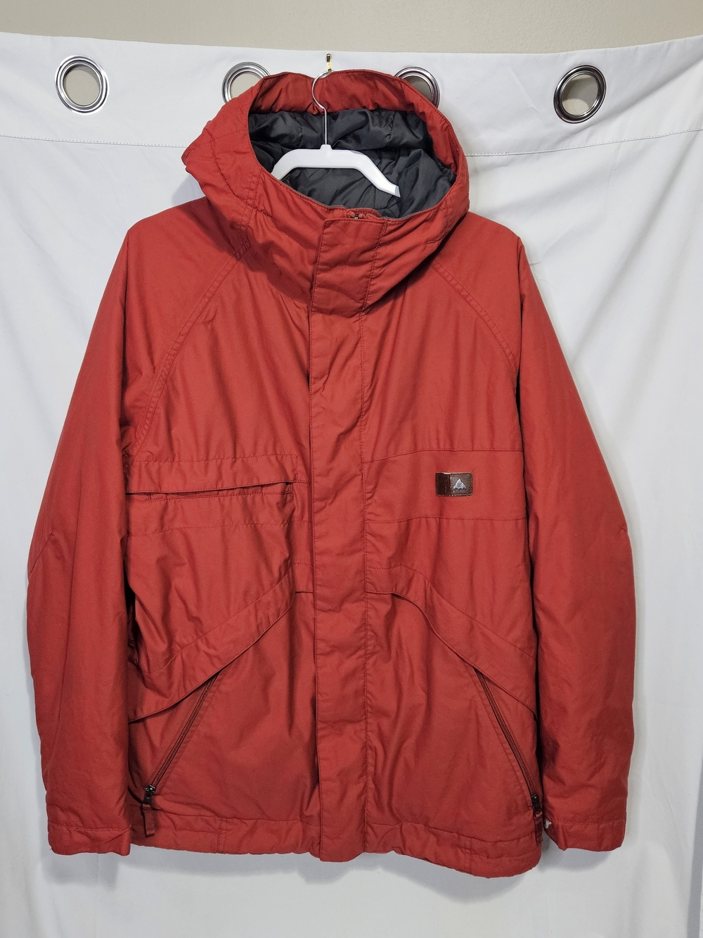 Burton Poacher Jacket Mens M Orange Red DryRide Norse King Snowboarding Ski Coat